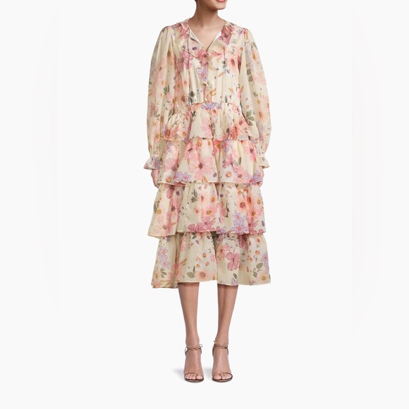 ♡ 𝖱𝖺𝖼𝗁𝖾𝗅 𝖯𝖺𝗋𝖼𝖾𝗅𝗅 ♡ 𝖥𝗅𝗈𝗋𝖺𝗅 𝖳𝗂𝖾𝗋𝖾𝖽 𝖬𝗂𝖽𝗂 𝖣𝗋𝖾𝗌𝗌 - Picture 4 of 7